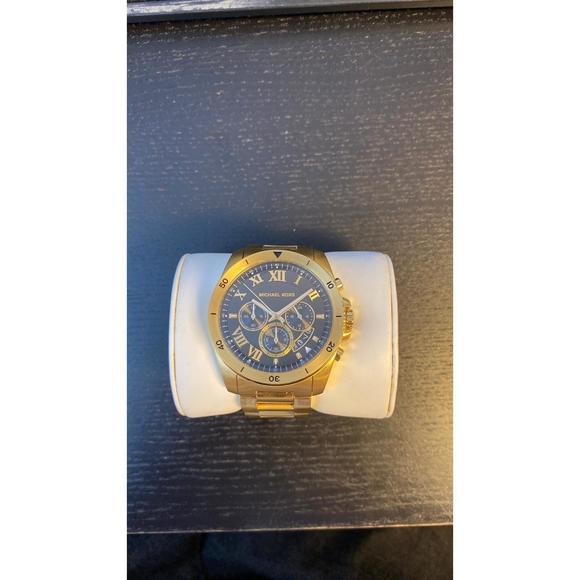 Michael Kors Men's Brecken Gold Tone Chronograph Watch - Picture 2 of 4